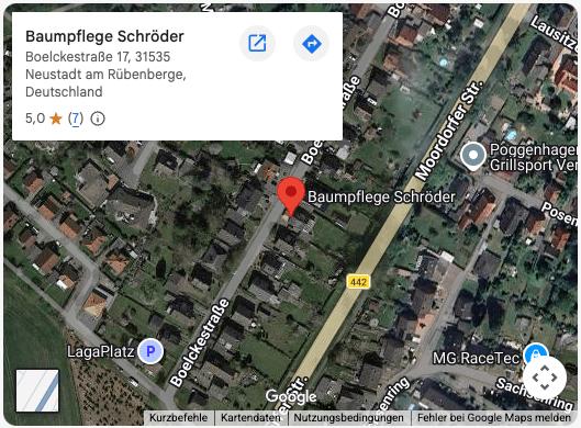 Standortvorschau Baumpflege Schröder